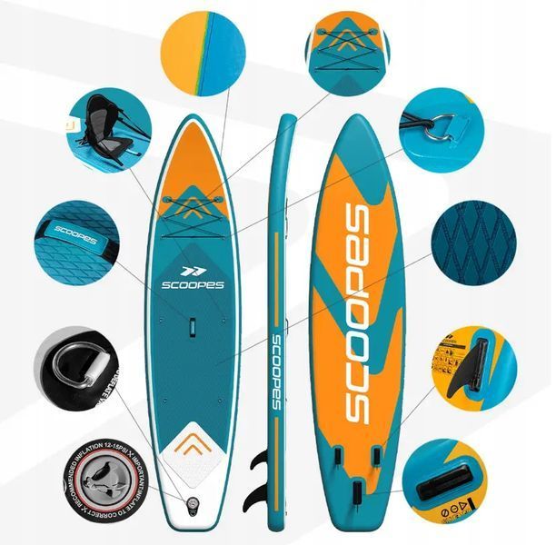 Надувна SUP-дошка для плавання 350см Scoopes (Польща) 350см фото