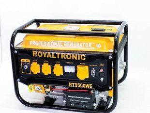 Генератор бензиновий однофазний 2.5 кВт з стартером ROYALTRONIC RT9500WE 9500WE фото