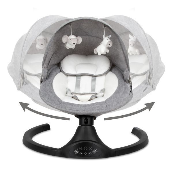 Шезлонг-качели 2в1 Kidwell LUXI Dark Melange/Black 5089 фото