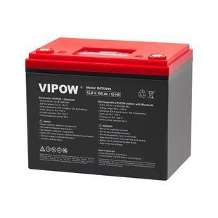 Акумулятор Vipow LiFePO4 12,8В 100Ah (100А) BMS 1280Wh Bluetooth Hnrt_4790 фото