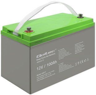 Акумулятор гелевий 100Aч 12В Deep Cycle Qoltec (Польща) 53077 фото
