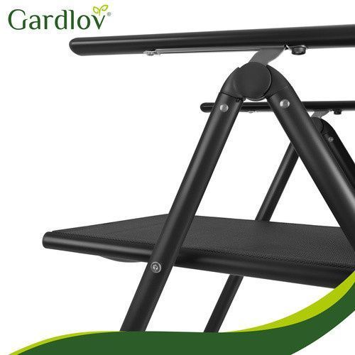 Складаний садовий стілець Gardlov 27674, регульований, з підголівником, комплект 2 шт 27674+ фото