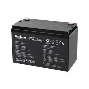 Аккумулятор гелевий Rebel 12V 100Ah (BAT0421) 4832 фото