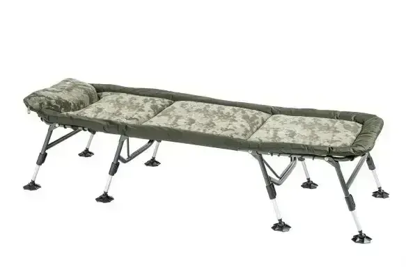 Розкладачка для риболовлі Mivardi Bedchair CamoCODE Air8 M-BCHCCA8, розкладне ліжко на 8 ніжках із самонадувним матрацом