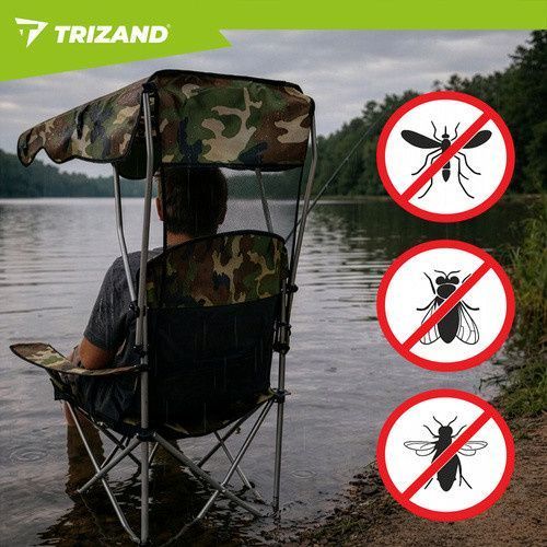 Складне крісло з навісом і москітною сіткою для риболовлі Trizand (27518)   27518+ фото
