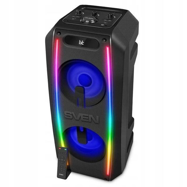 Акустична система SVEN PS-740 Black (100Вт, TWS, bluetooth, підсвітка, караоке,FM ) 740+ фото