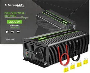 Інвертор 24 230 з чистою синусоїдою 1000/2000 Вт Qoltec 51938 фото