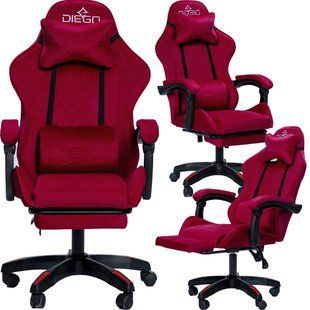 Крісло геймерське DIEGO ALCANTARA PRO Red ALCANTARA PRO-Red фото