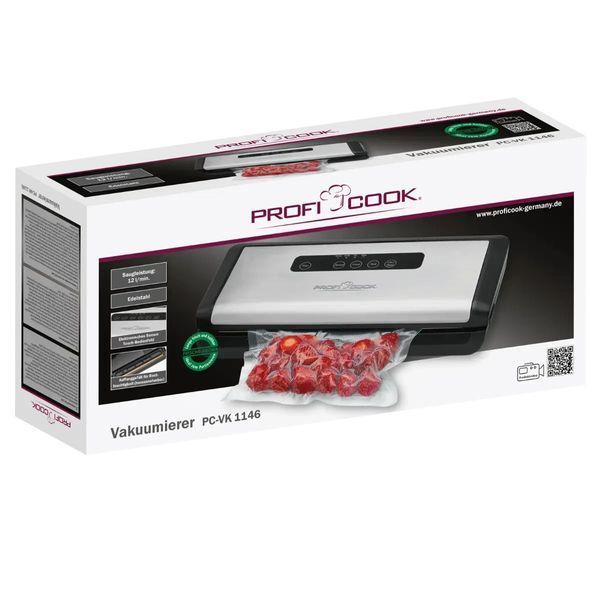 Аппарат для упаковки, вакууматор, вакуумный упаковщик PROFI COOK PC-VK 1146 (12л/мин, Германия) PC-VK 1146+ фото
